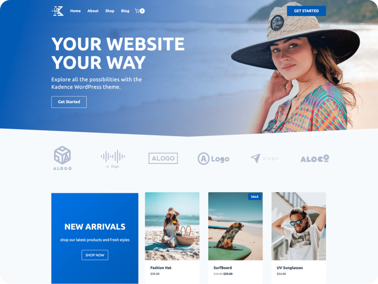 Kadence - free wordpress theme