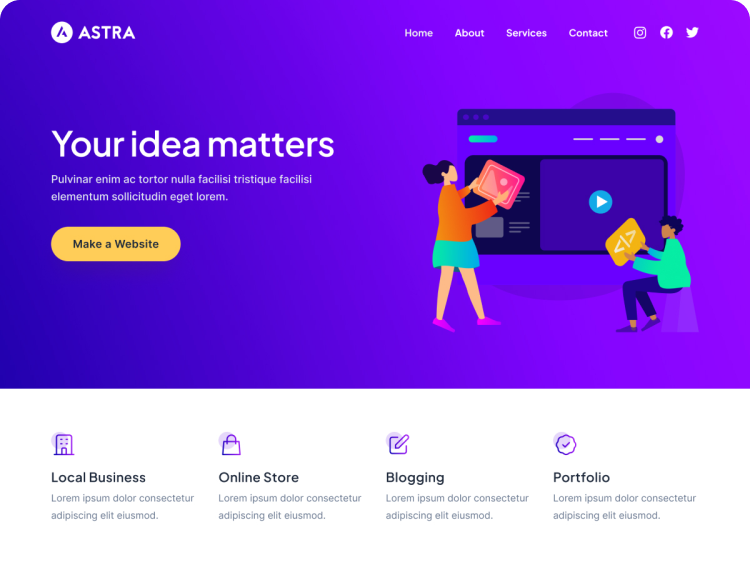 astra free wordpress theme
