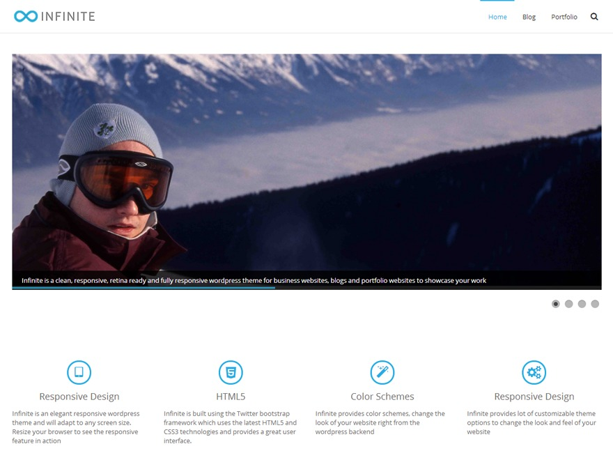 infinite new best portfolio wordpress theme